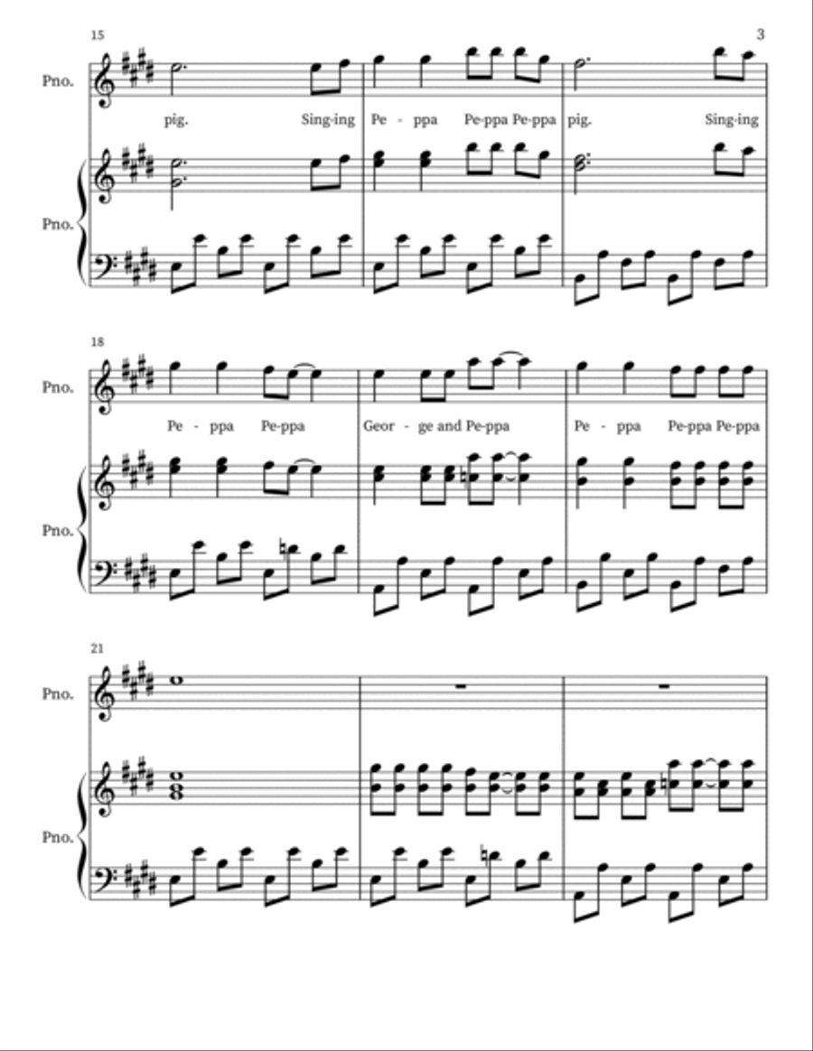 Peppa Pig: Festival Of Fun Voice scores gallery preview page 3