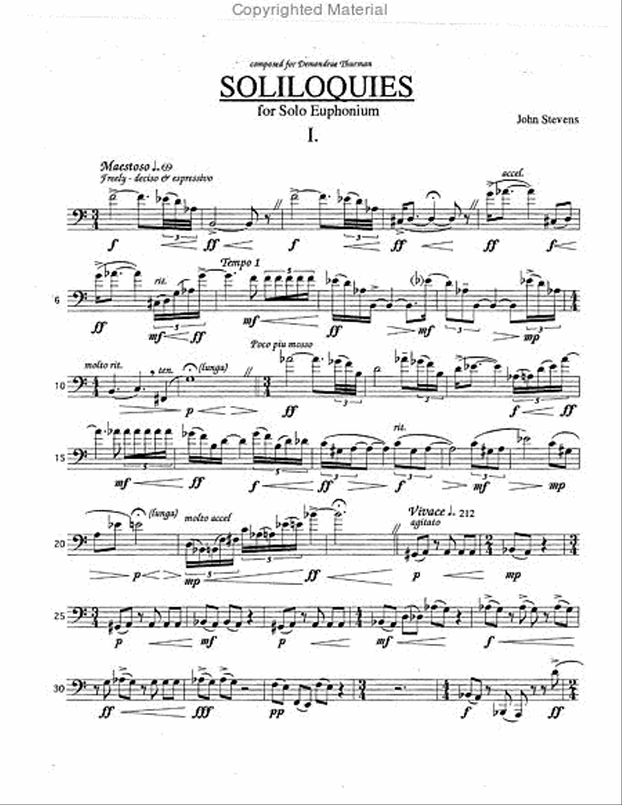 Soliloquies Euphonium scores gallery preview page 2