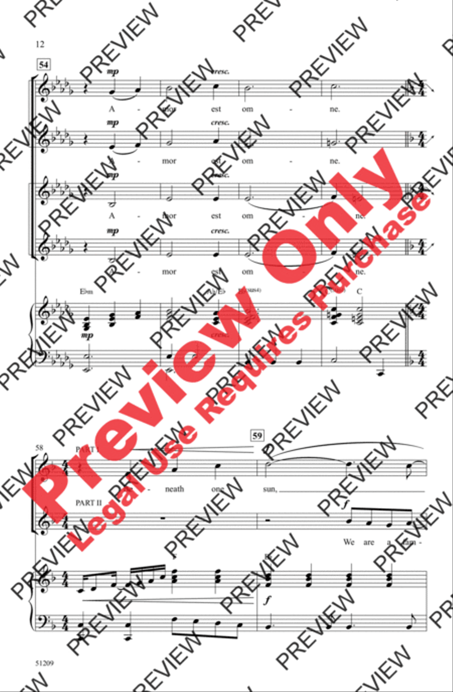 Beneath One Sun 2-Part scores gallery preview page 12