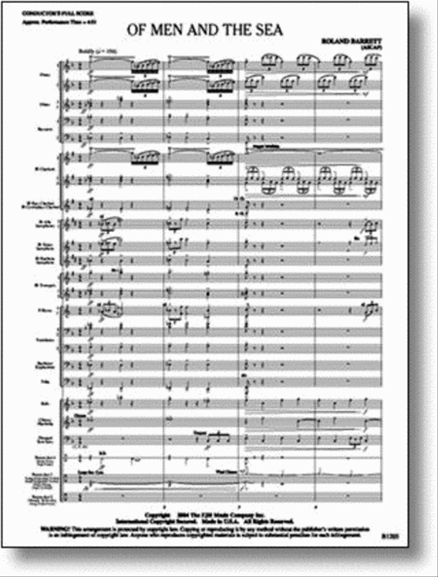 Of Men and the Sea Concert Band scores gallery preview page 1