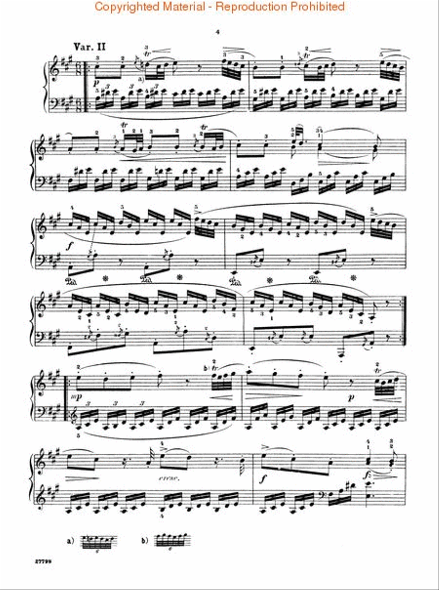 Sonata No. 16 in A Major K331 Piano Solo scores gallery preview page 3
