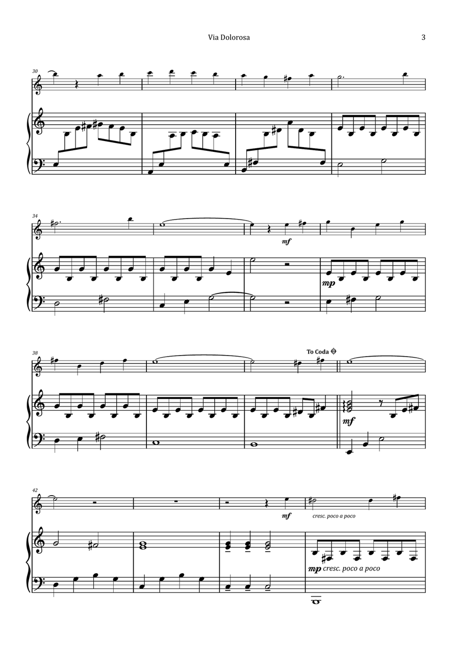 Via Dolorosa Chamber Music scores gallery preview page 3