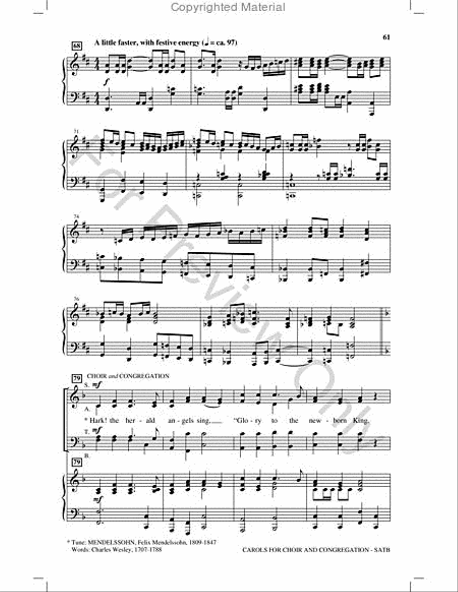 Carols for Choir and Congregation Choir scores gallery preview page 60