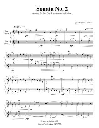 Loeillet: Sonata No. 2 for Bass Flute Duo