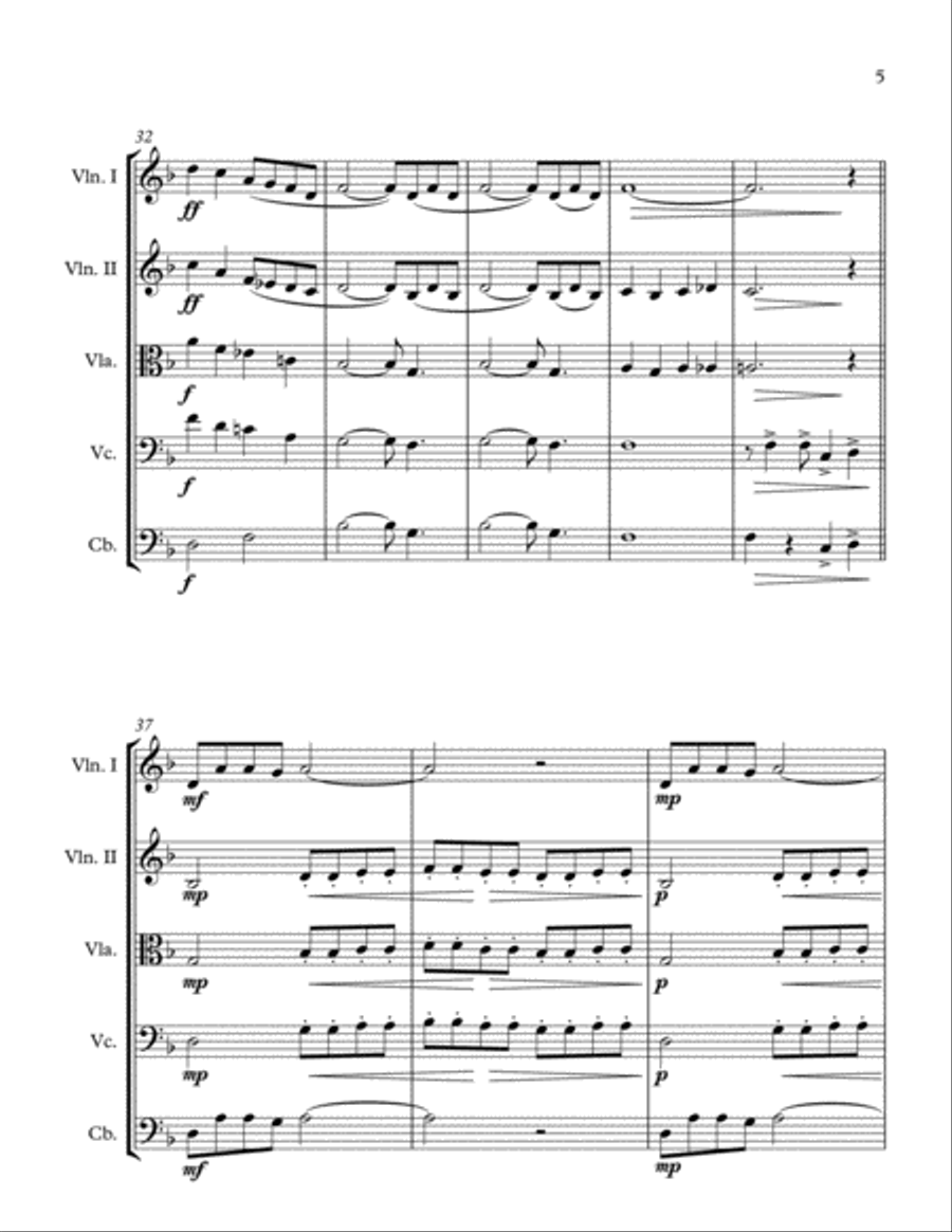 The Odd Couple String Quartet scores gallery preview page 5