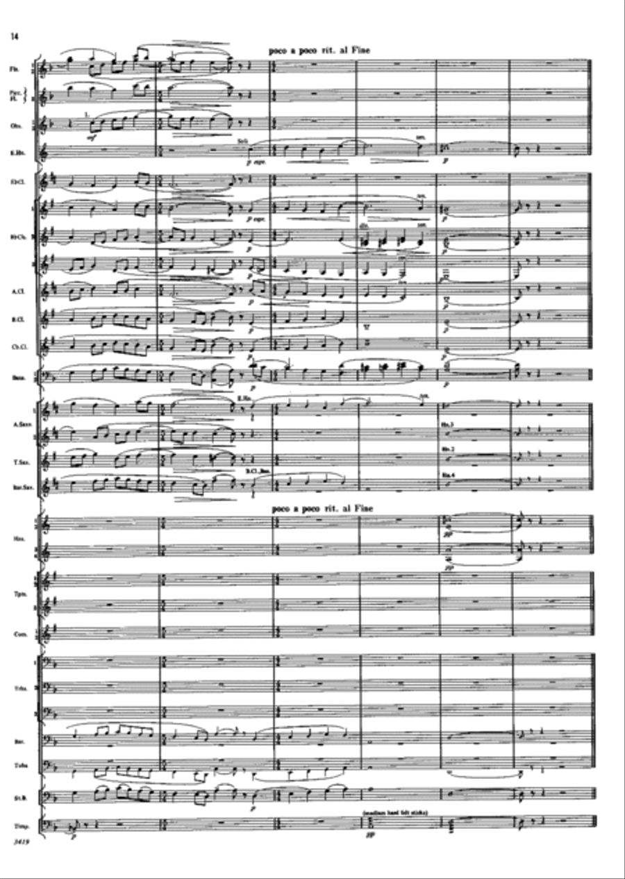 My Heart Is Filled With Longing Concert Band scores gallery preview page 14