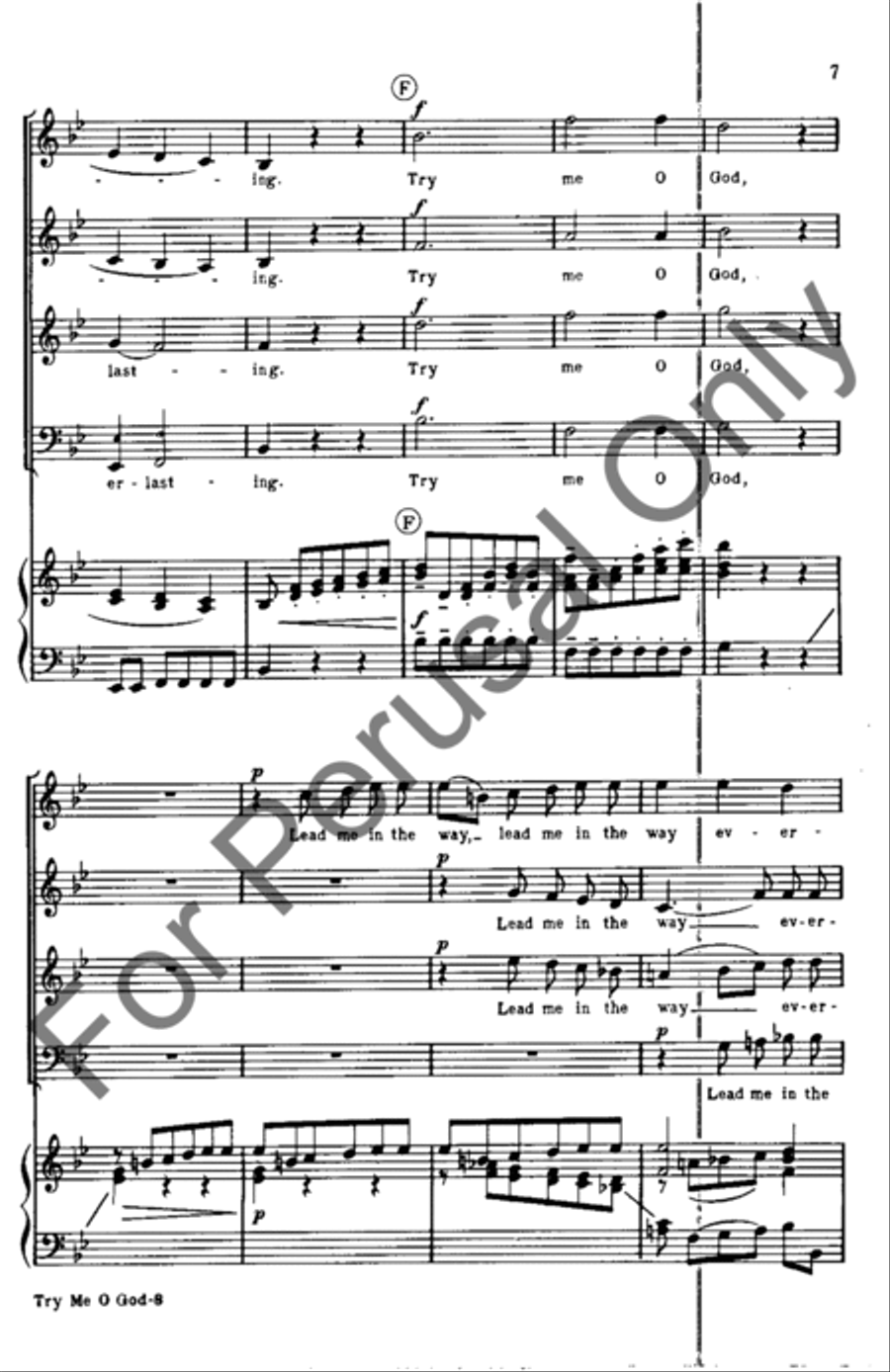Try Me O God 4-Part scores gallery preview page 7