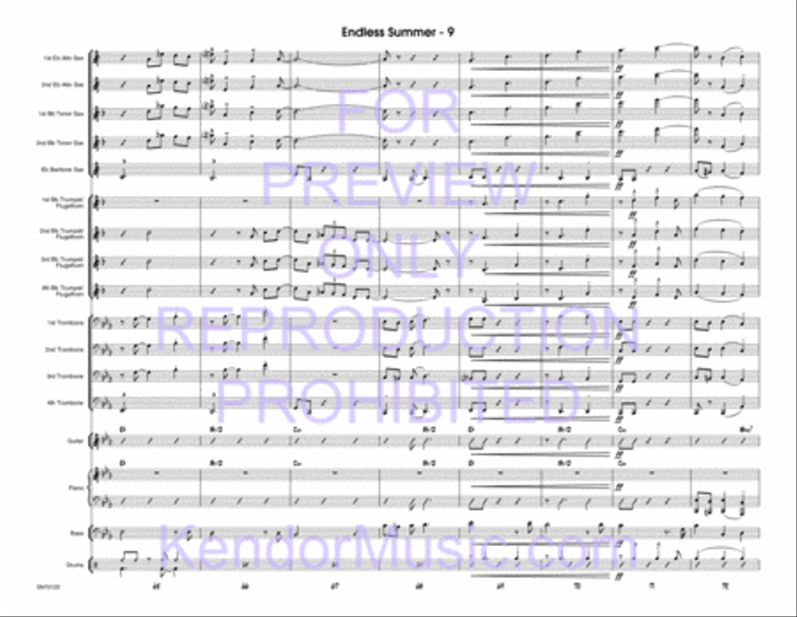 Endless Summer (Full Score) Jazz Ensemble scores gallery preview page 10
