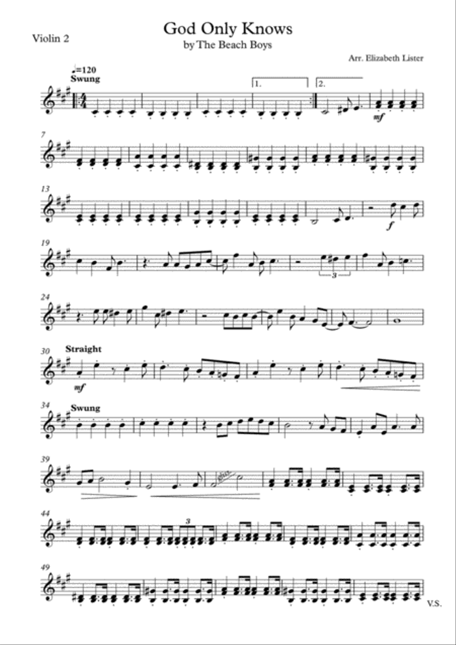 God Only Knows String Trio scores gallery preview page 3