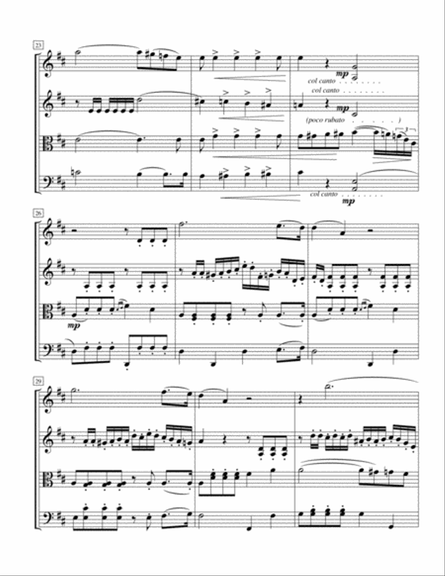 Rigoletto - Quartet from Act IV - score String Quartet scores gallery preview page 4