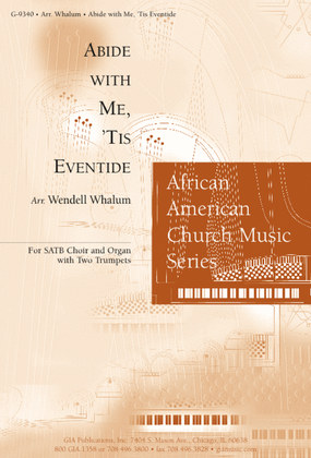 Book cover for Abide with Me, 'Tis Eventide
