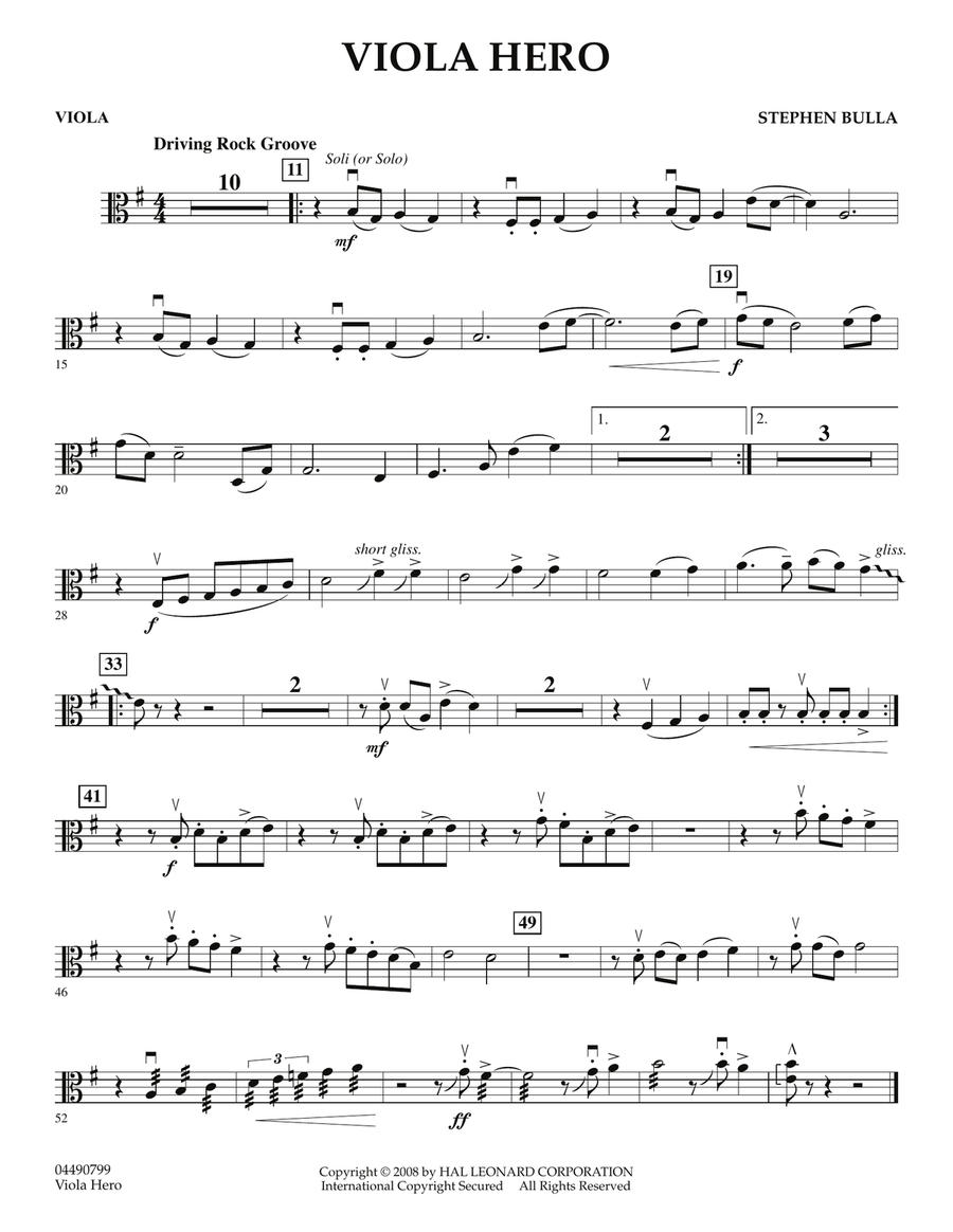 Viola Hero - Viola Orchestra scores gallery preview page 1