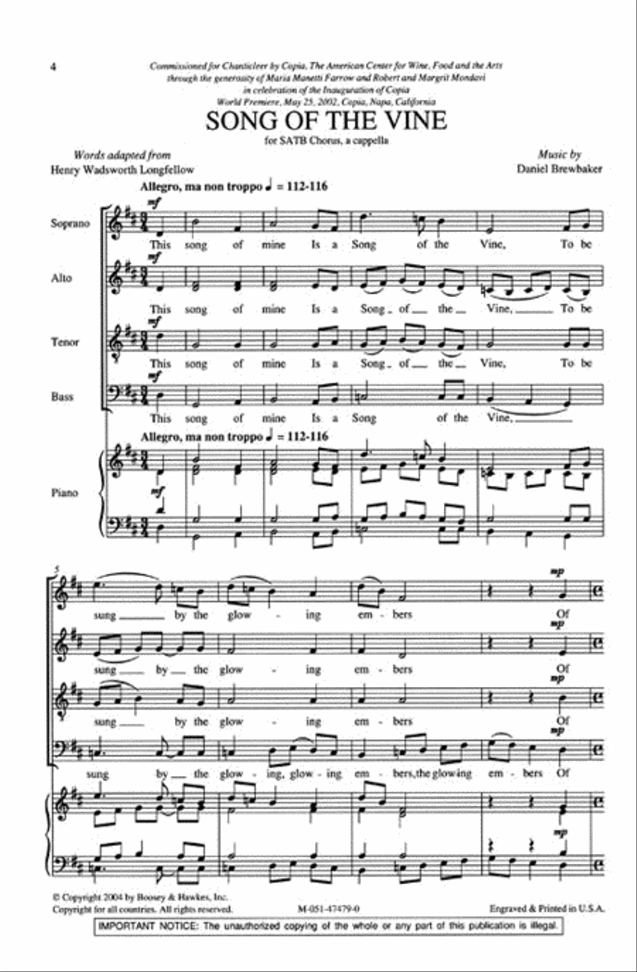 Song of the Vine Song of the Vine Divisi scores gallery preview page 2