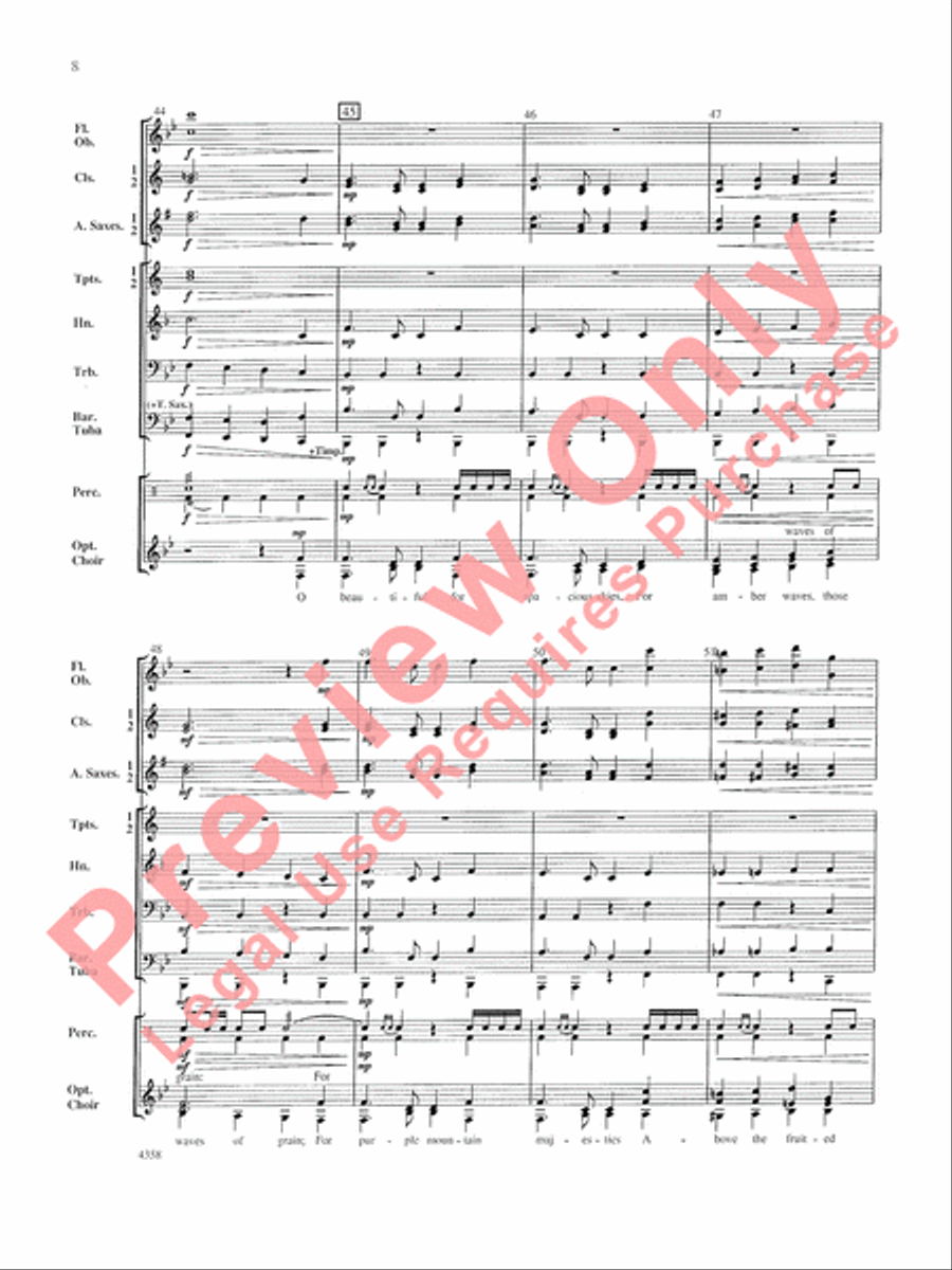 A Patriotic Festival A Patriotic Festival Concert Band scores gallery preview page 9