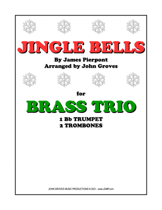 Book cover for Jingle Bells - Trumpet, 2 Trombone (Brass Trio)