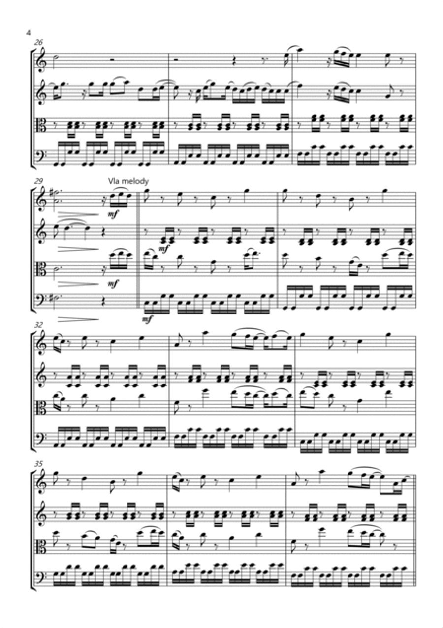I'm Yours I'm Yours String Quartet scores gallery preview page 4