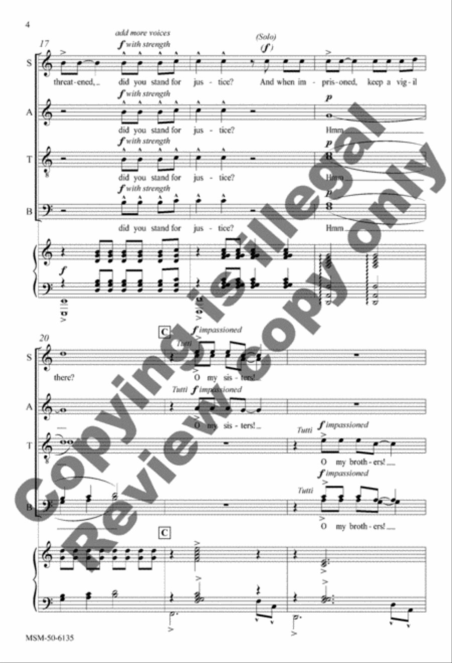 I Lift My Lamp Divisi scores gallery preview page 4