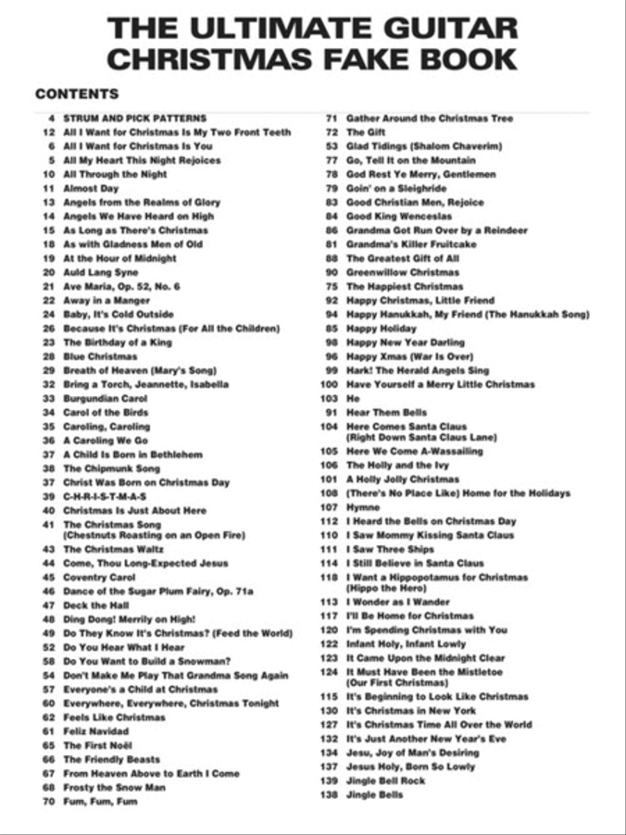 The Ultimate Guitar Christmas Fake Book – 2nd Edition Guitar scores gallery preview page 2
