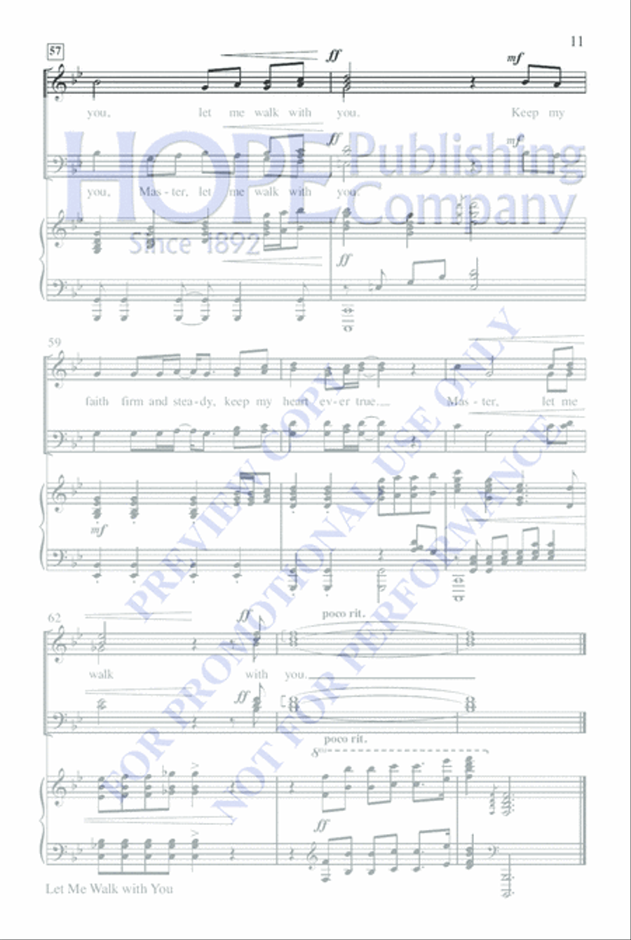 Let Me Walk with You 4-Part scores gallery preview page 11