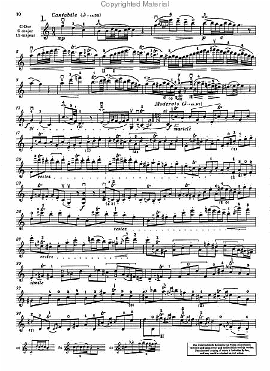 24 Caprice Etudes in the form of Etudes, in all 24 Keys Violin Solo scores gallery preview page 2