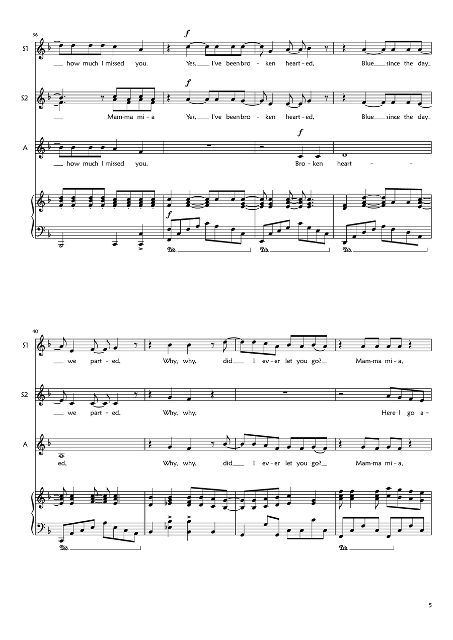 Mamma Mia SSA scores gallery preview page 5