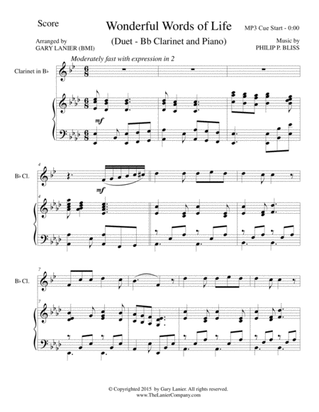 3 HYMNS OF ENCOURAGEMENT (for Bb Clarinet and Piano with Score/Parts) image number null