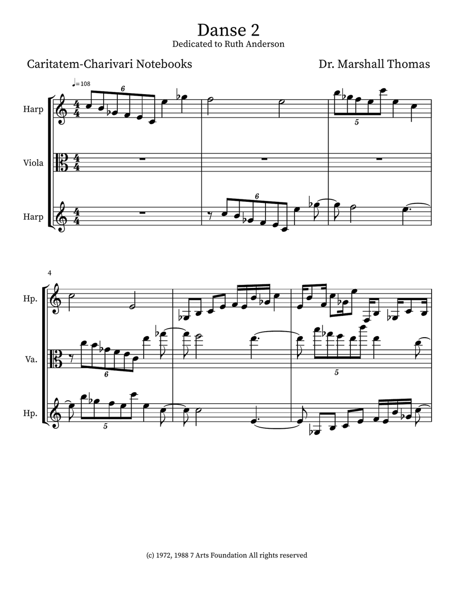 Danse 2 Danse 2 Small Ensemble scores gallery preview page 1