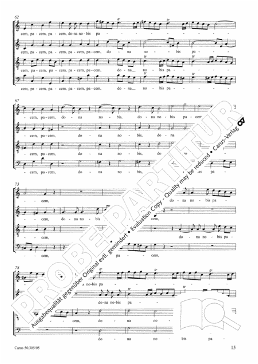 Missa Beatissimae Virginis Mariae 4-Part scores gallery preview page 16