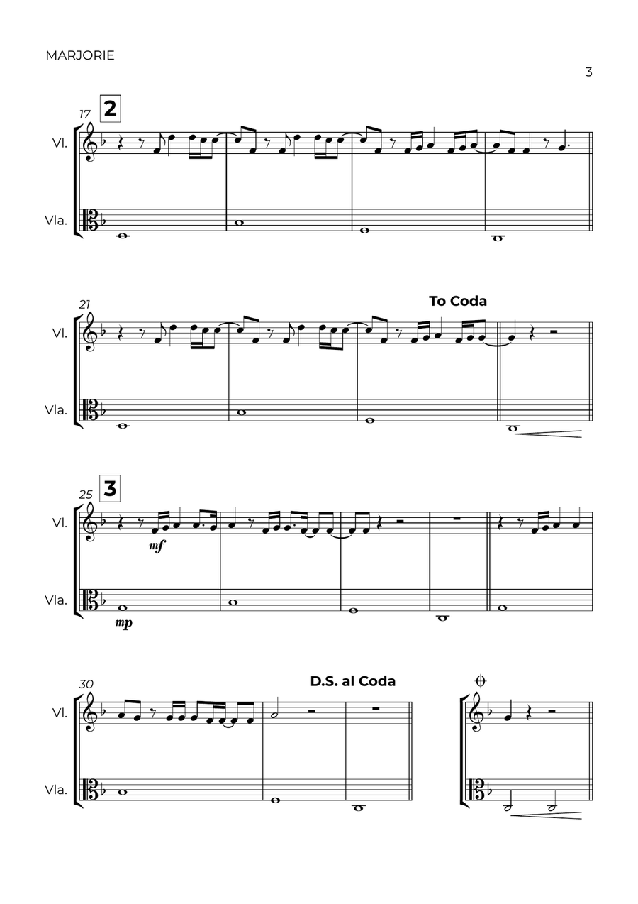 Marjorie String Duet scores gallery preview page 3