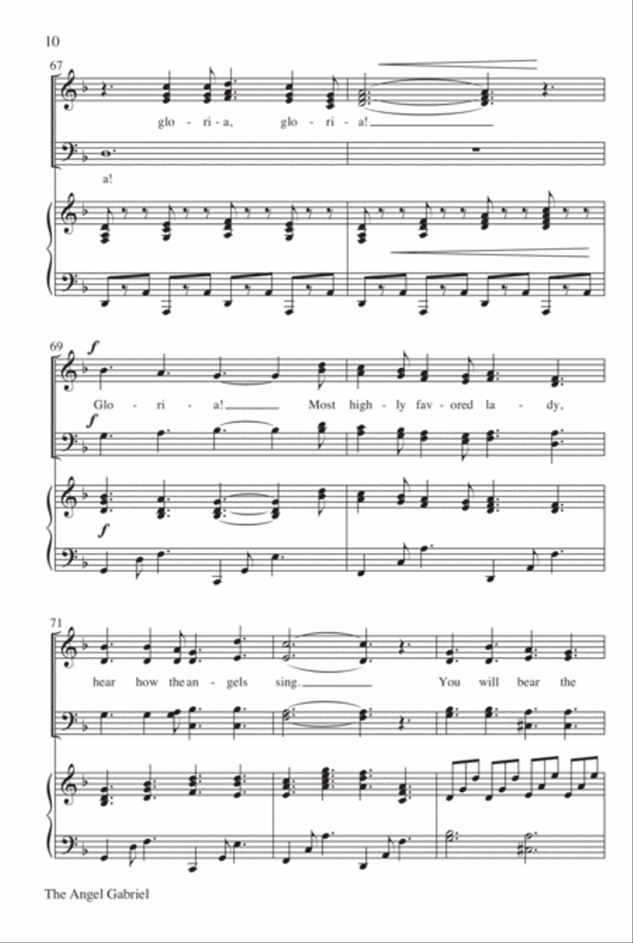 The Angel Gabriel 4-Part scores gallery preview page 11