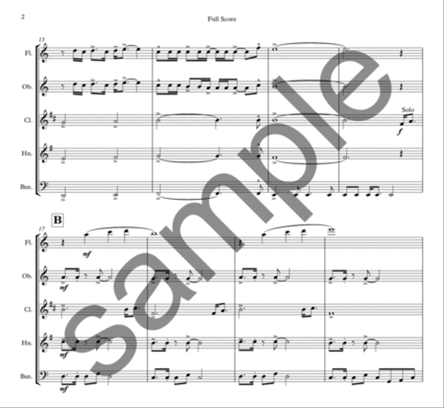 Gonna fly now Gonna fly now Woodwind Quintet scores gallery preview page 3