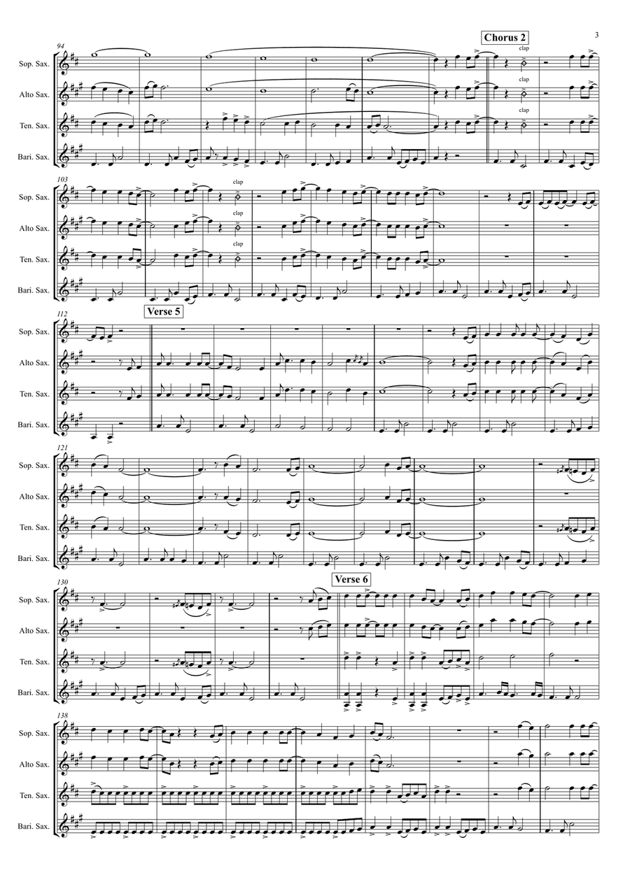 The Boxer Saxophone Quartet scores gallery preview page 3