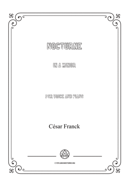 Franck-Nocturne in a minor,for voice and piano image number null