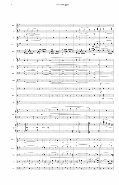 Joseph Beer - Schwarze Rappen, bass-baritone aria from the opera Mitternachtssonne (1987). Score and Parts