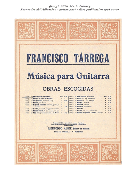 Additional Melody to "Recuerdos del Alhambra" (Tarrega) for cello / violin
