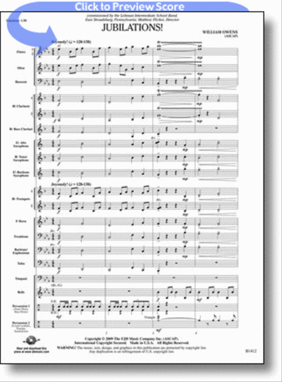 Jubilations! Concert Band scores gallery preview page 1