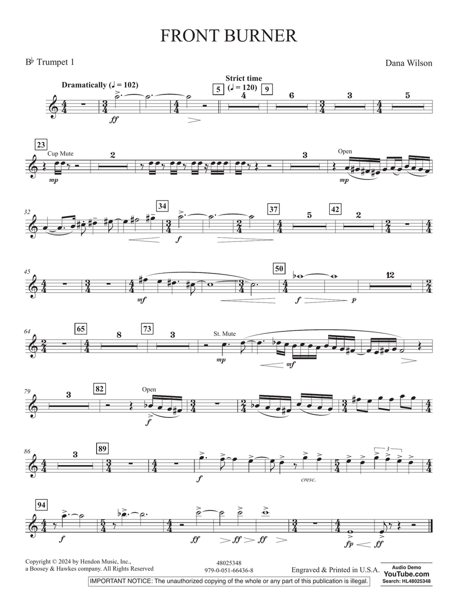 Front Burner - Bb Trumpet 1