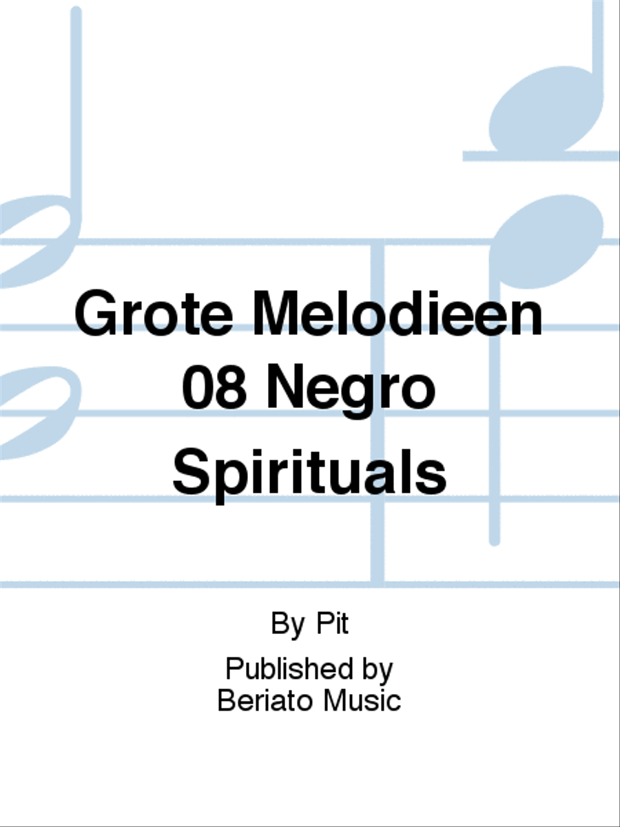 Grote Melodieen 08 Negro Spirituals Piano scores gallery preview page 1