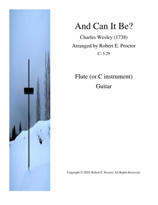 Book cover for And Can It Be? for Flute (C instrument) and Guitar