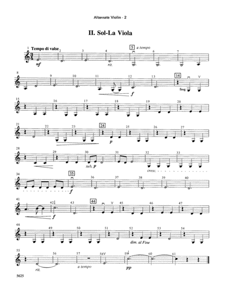 Serendipity Suite: Alternate Violin