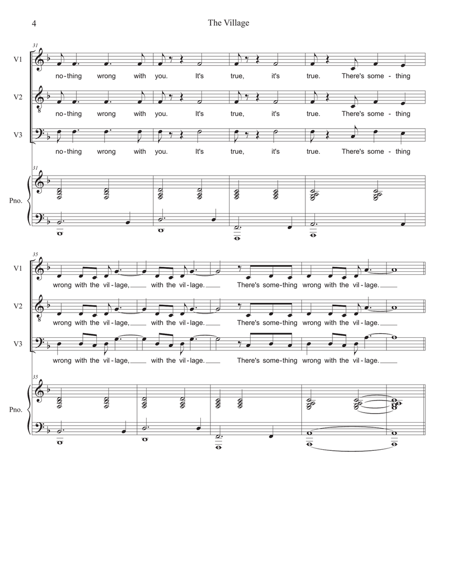 The Village 3-Part scores gallery preview page 4