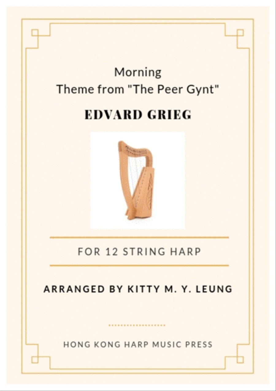 Morning (from the Peer Gynt) by Grieg - 12 String Small Lap Harp Lap Harp scores gallery preview page 1