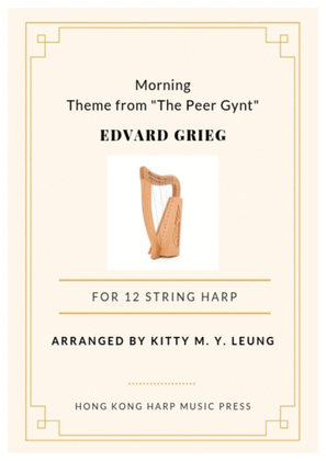 Book cover for Morning (from the Peer Gynt) by Grieg - 12 String Small Lap Harp