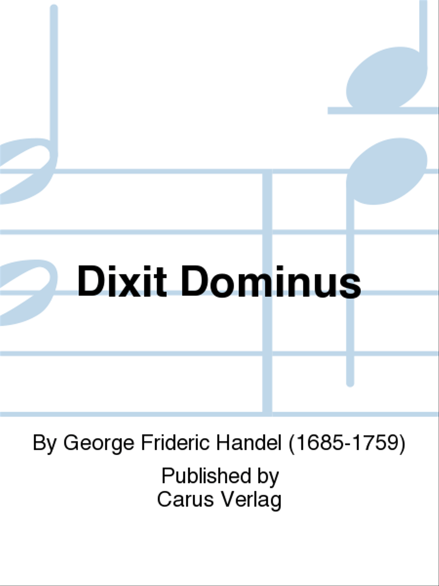 Dixit Dominus (The Lord said unto my Lord) Organ scores gallery preview page 1