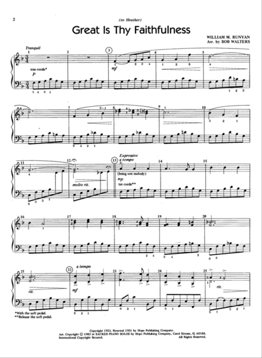 Bob Walters Sacred Piano Solos Piano Solo scores gallery preview page 2