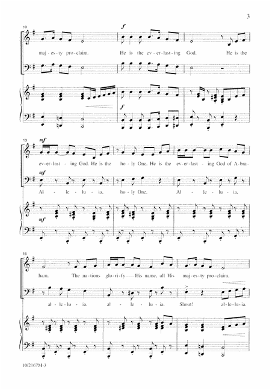 He Is the Everlasting God 4-Part scores gallery preview page 3