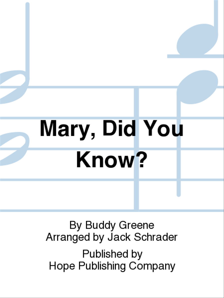 Mary, Did You Know? Choir scores gallery preview page 1