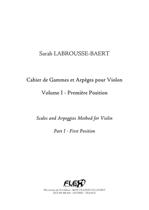 Book cover for Scales and Arpeggios Method for Violin Part I - First Position