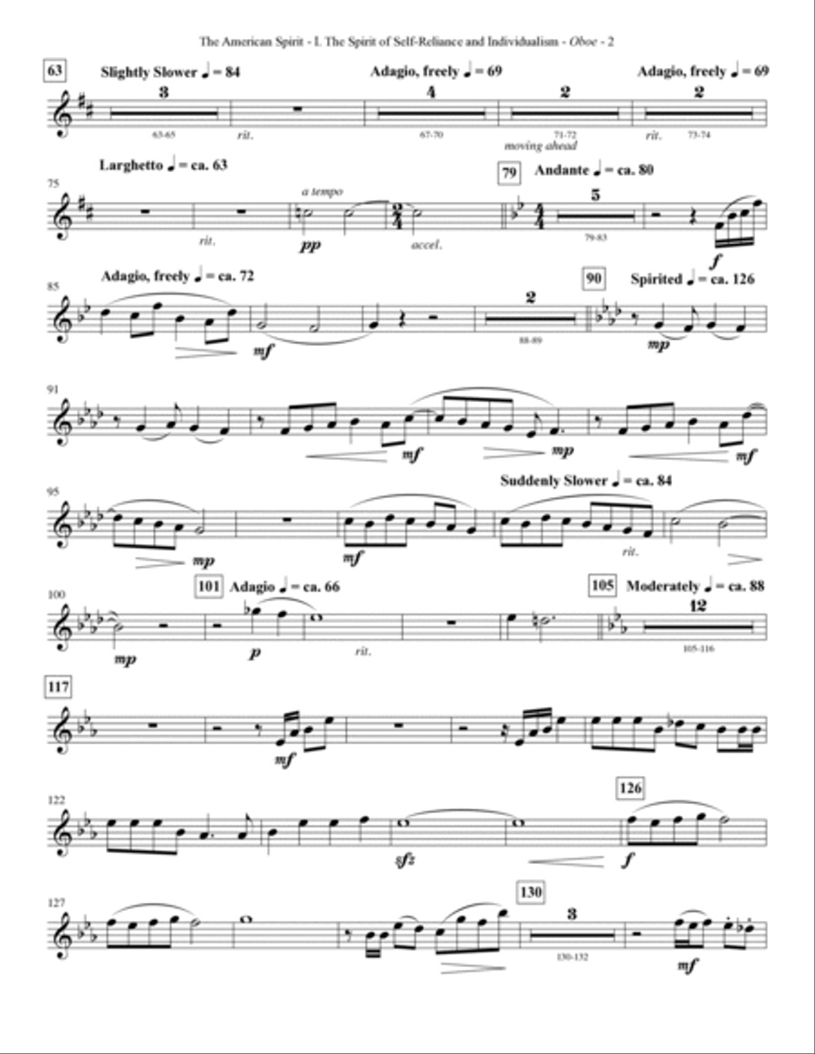 The American Spirit - Oboe/English Horn Choir scores gallery preview page 2