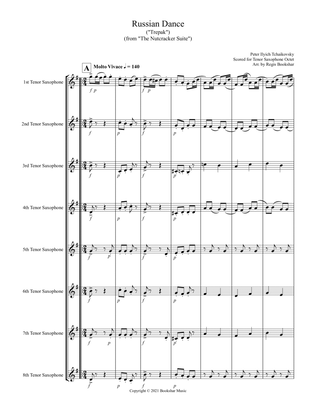 Russian Dance ("Trepak") (from "The Nutcracker Suite") (F) (Tenor Saxophone Octet)